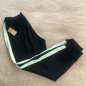 NWT Michael Kors Neon Green & White Stripe Pants
